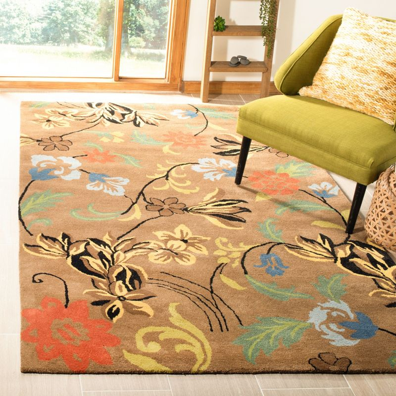 Soho SOH736 Hand Tufted Rectangle Contemporary Area Rug - Brown - 5' X 8' - Safavieh.