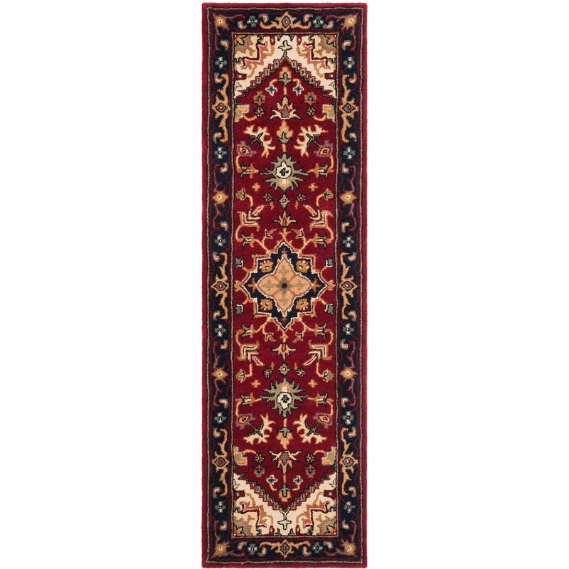 Heritage HG625 Handmade Runner Rug - 2'3"x20' - Red - Safavieh