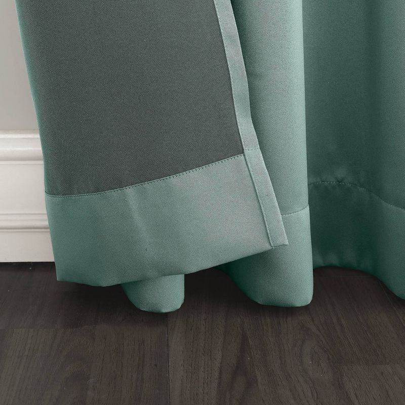 40"x84" Sun Zero Room Darkening Lazlo Grommet Curtain Panel Mineral: Modern Thermal Insulated, Energy Efficient, Noise Reduction