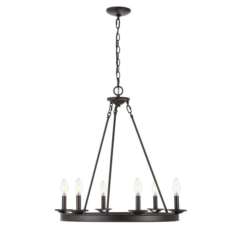 Joris 6 Light 26.25" Chandelier - CHA4015 - Oil Rub Bronze - Safavieh