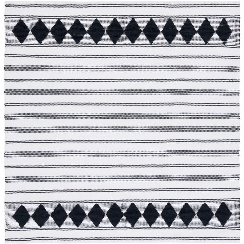 Montauk MTK708 Hand Woven, Flat Weave Indoor Area Rug - Black/Ivory - 6'x6' - Safavieh