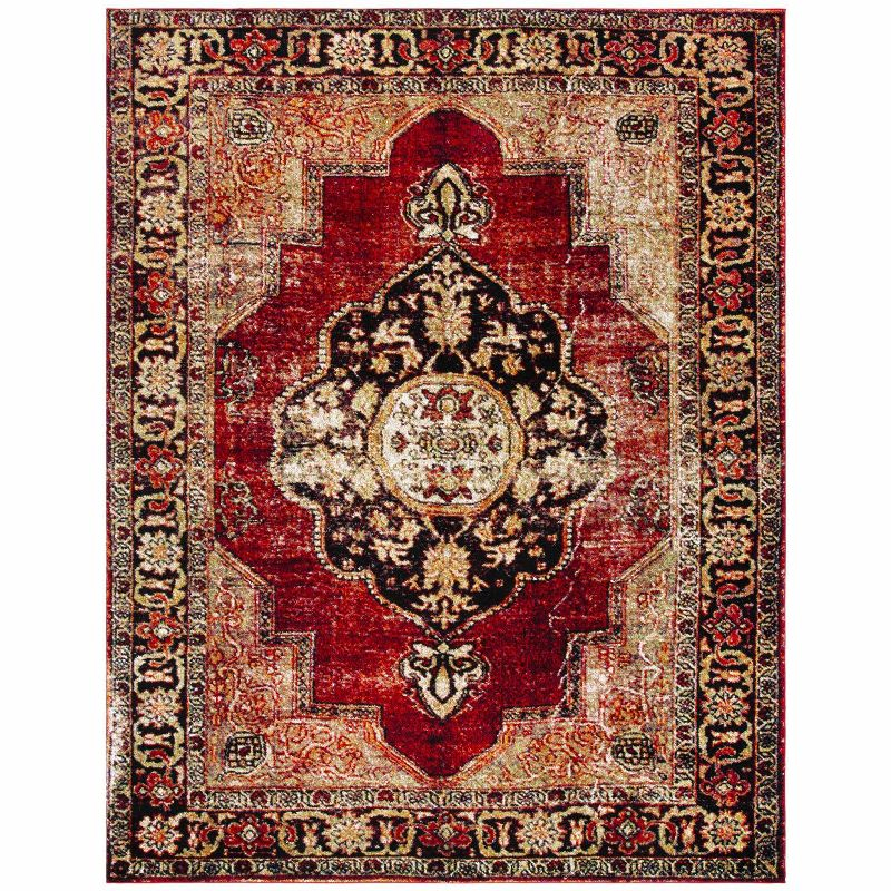 Vintage Hamadan VTH219 Power Loomed Indoor Area Rug - Red/Multi - 10'6"x14' - Safavieh
