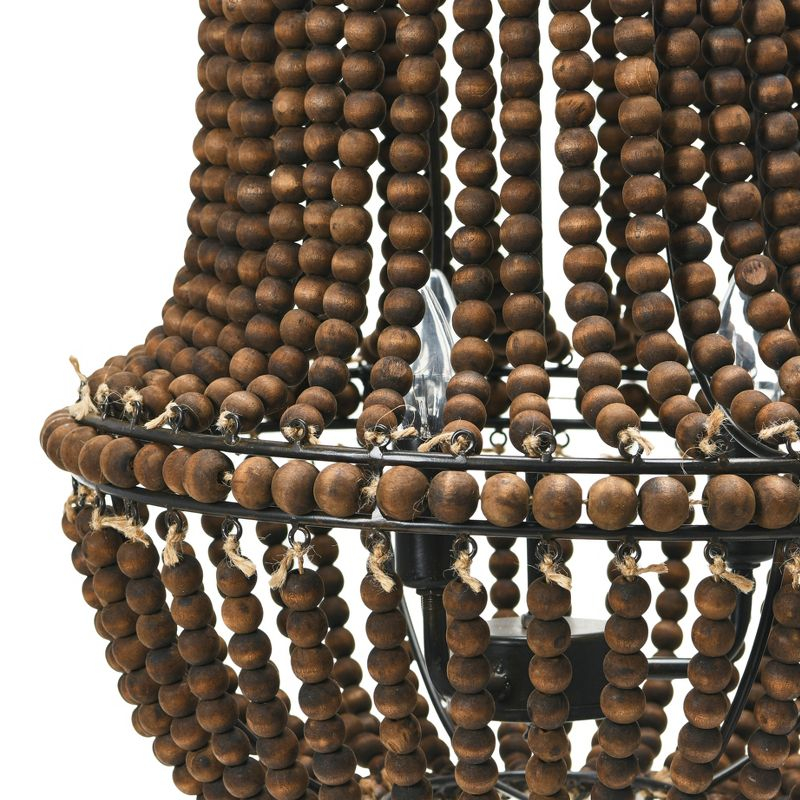 Storied Home Draped Wood Bead Chandelier