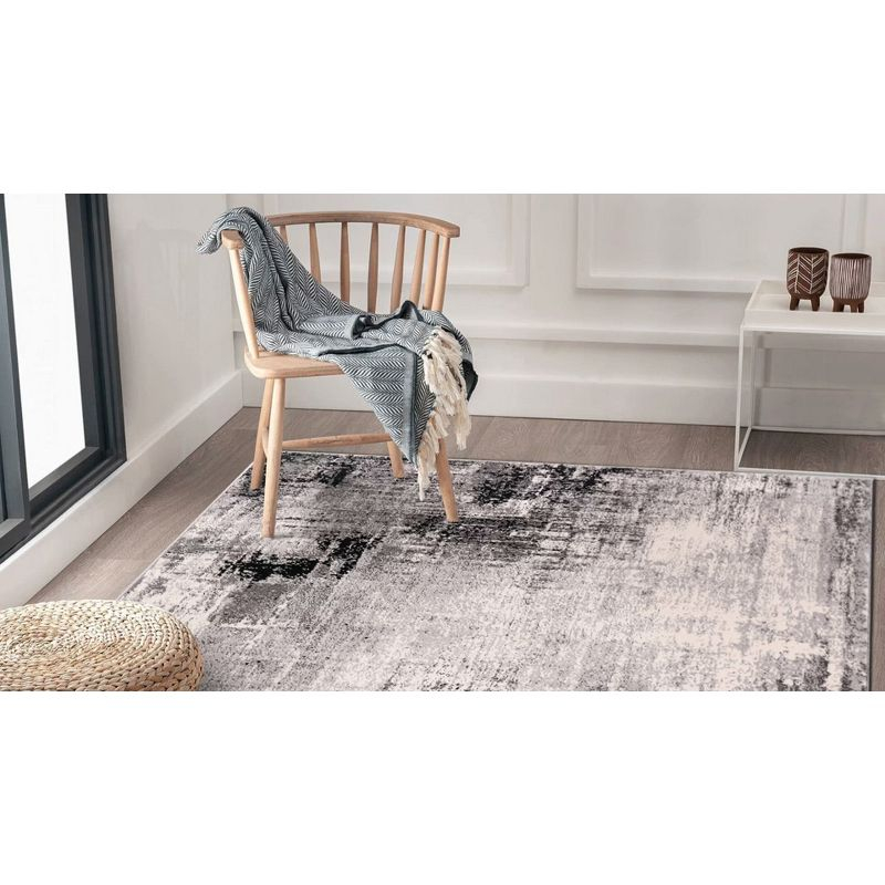World Rug Gallery Dublin Contemporary Abstract Area Rug - Yellow 3'3"x5'