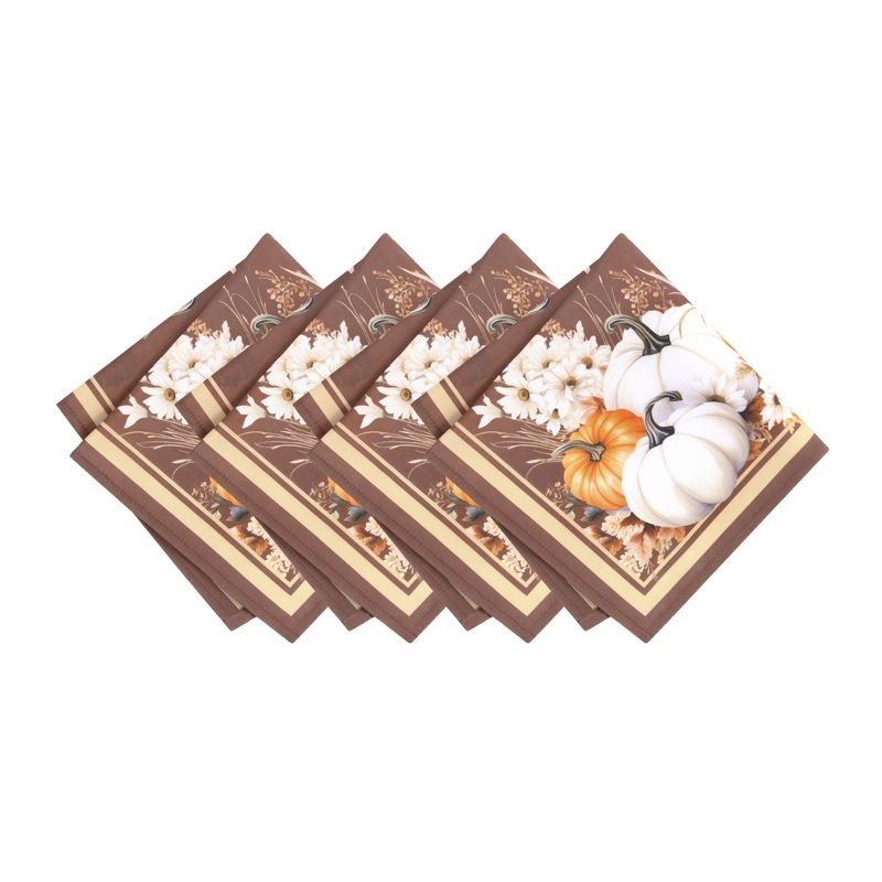 Wheatland Harvest Fall Napkins, Set of 4 - Multicolor - 17x17 - Elrene Home Fashions