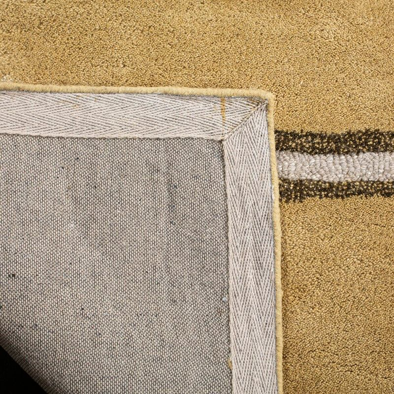 Martha Stewart Chalk Stripe - MSR3617 - Indoor Hand Tufted Area Rugs - Toffee Gold - 9'6"x13'6"