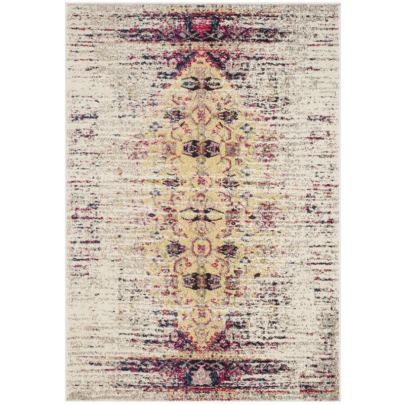 Monaco MNC209 Power Loomed Indoor Area Rug - Ivory/Pink - 4'x5'7" - Safavieh.