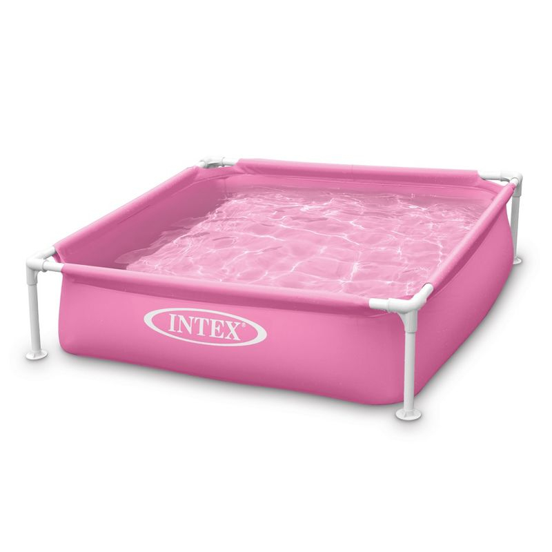 Intex Mini Frame Above Ground Swimming Pool Pink 48in X 48in X12in