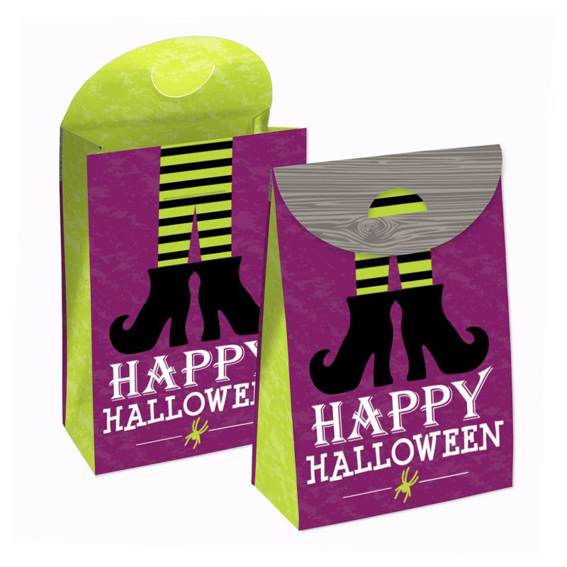 Big Dot of Happiness Happy Halloween - Witch Gift Favor Bags - Party Goodie Boxes - Set of 12