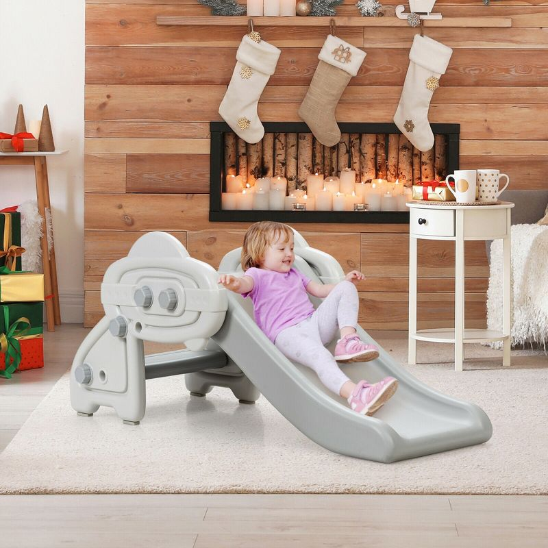 Costway Baby Slide Indoor First Play Climber Slide Set for Boys Girls Gray