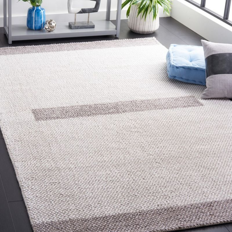 Natura NAT324 Flat Weave Indoor Area Rug - Ivory/Brown - 4'x6' - Safavieh