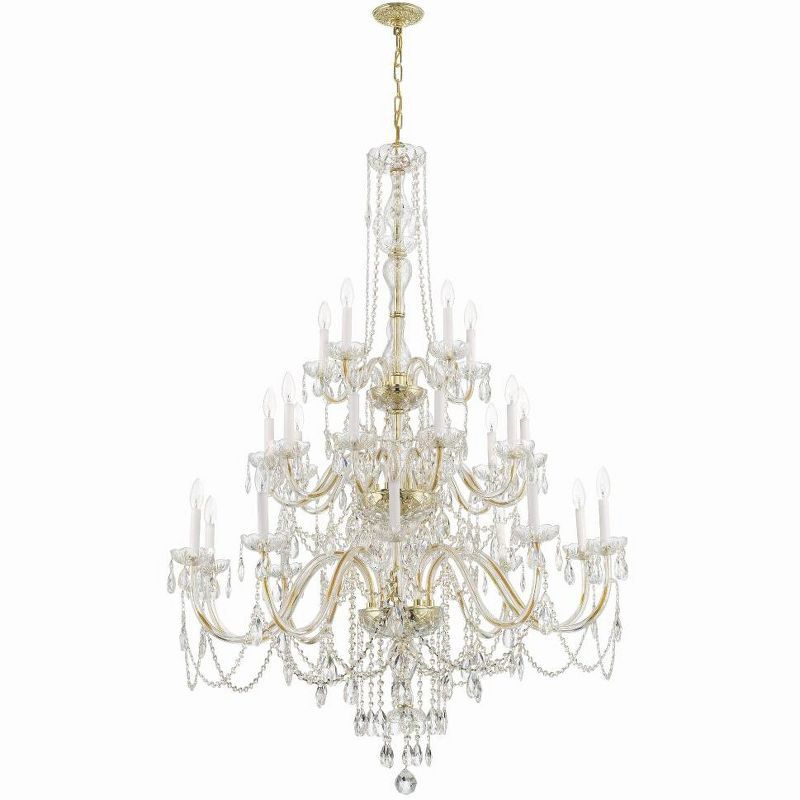 Crystorama Lighting Traditional Crystal 25 - Light Chandelier in  Polished Brass