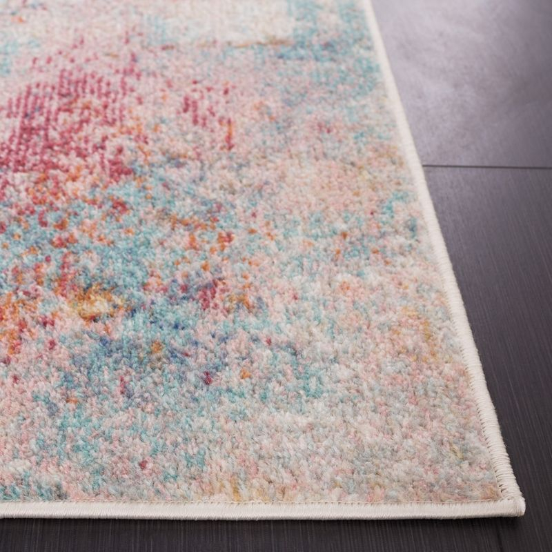 Phoenix PHX506 Power Loomed Area Rug - Aqua/Gold Rose - 5'5"x7'7" - Safavieh.