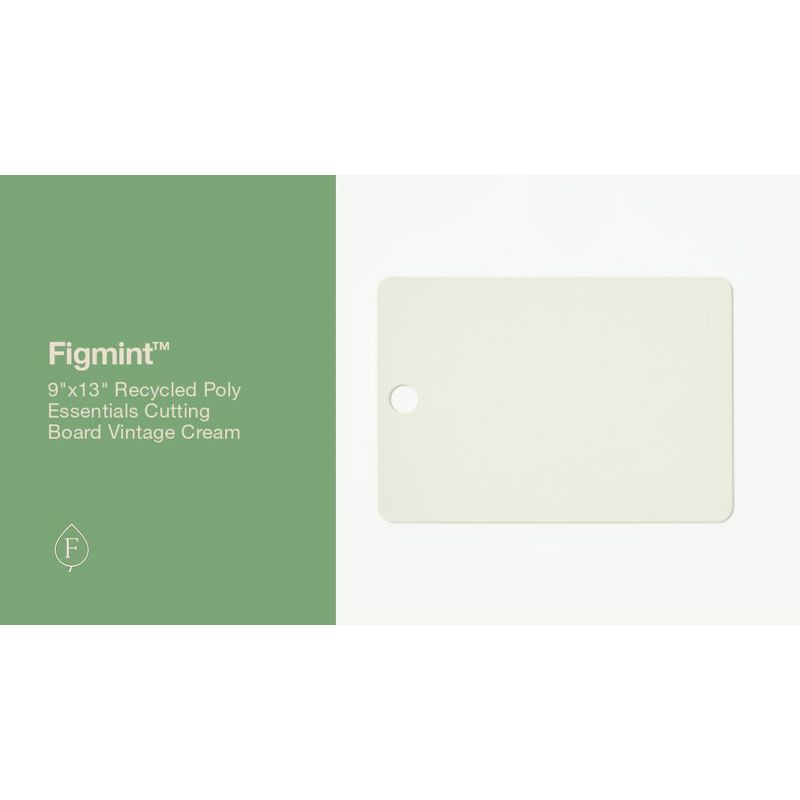 9"x13" Recycled Poly Essentials Cutting Board Vintage Cream - Figmint™: Reversible, Dishwasher-Safe