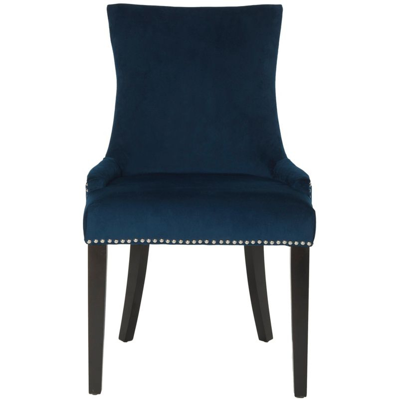 Lester 19"H Dining Chair (Set of 2) - Dark Navy - Safavieh