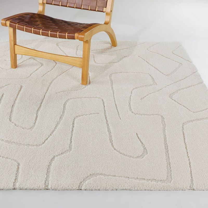 7'10"x10' Tanya Abstract Kids' Area Rug Cream - Balta Rugs: Fade & Stain-Resistant, Medium Pile, OEKO-TEX Certified