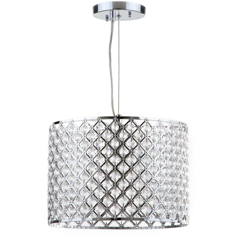 Silva Diamond Chandelier - LIT4444 - Clear/Chrome - Safavieh
