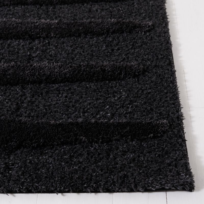 Hi-Lo Shag HLS202 Power Loomed Area Rug - Charcoal - 4'x6' - Safavieh.