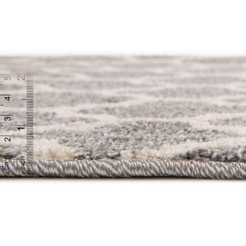 Unique Loom 5' 4 x 6' 1 Trellis Philadelphia Dark Gray Area Rug