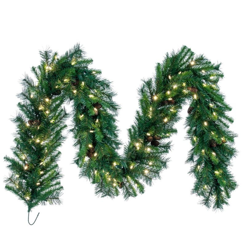 Vickerman 9' Cheyenne Artificial Christmas Garland, Warm White LED Lights