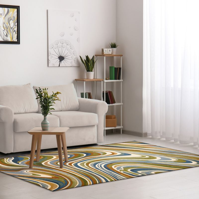 Liora Manne Marina Tides Indoor/Outdoor Rug Multi 3'3" x 4'11"