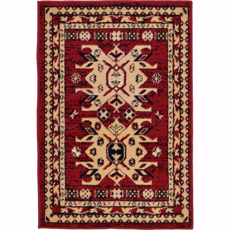 Unique Loom 2' 0 x 3' 1 Red Taftan Oasis Area Rug