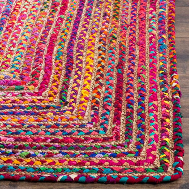 Cape Cod CAP202 Woven Indoor Area Rug - Red/Multi - 9'x9' - Safavieh
