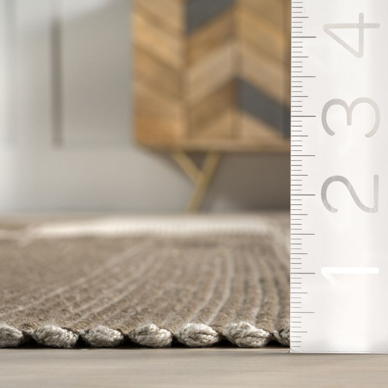 Nuloom Boxelder Checked Cotton Area Rug, 8' x 10', Sand