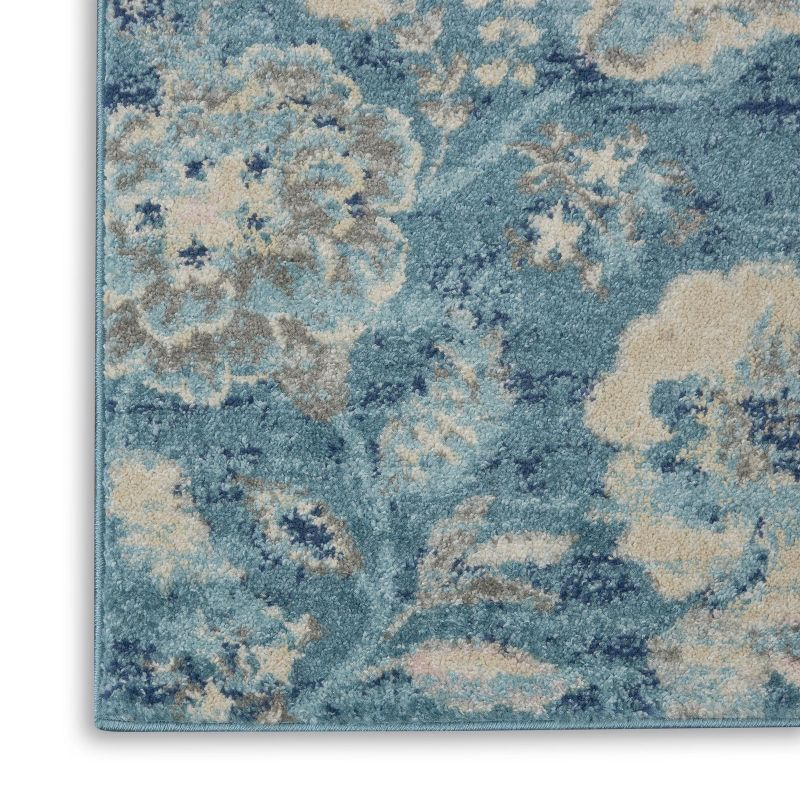 Nourison Tranquil 2' X 4' Turquoise Area Rug French Country Eclectic Floral by Nourison
