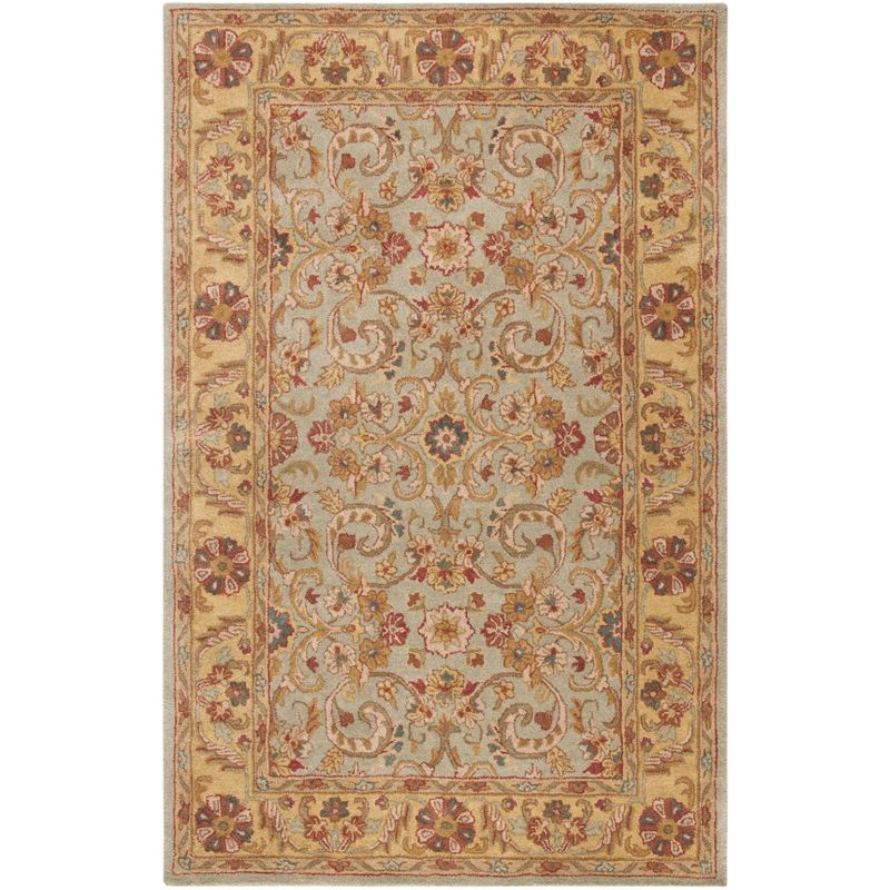 Heritage HG924 Hand Tufted Area Rug - Grey/Gold - 5'x8' - Safavieh.