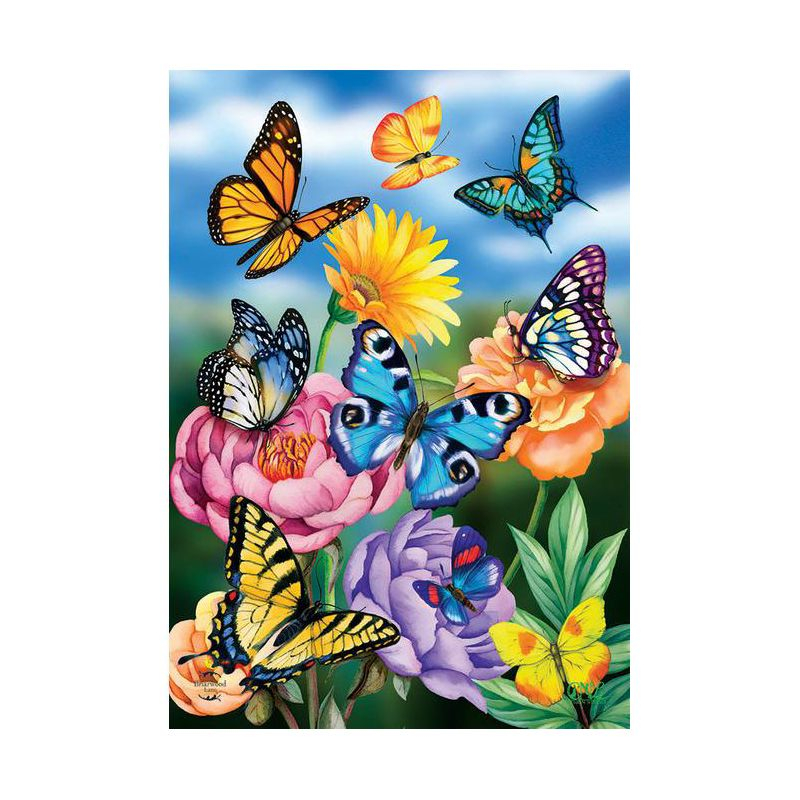 Briarwood Lane Garden Flag 12x18 For Outdoor Butterflies in the Garden Spring For Spring Garden Flag Flags For Outside