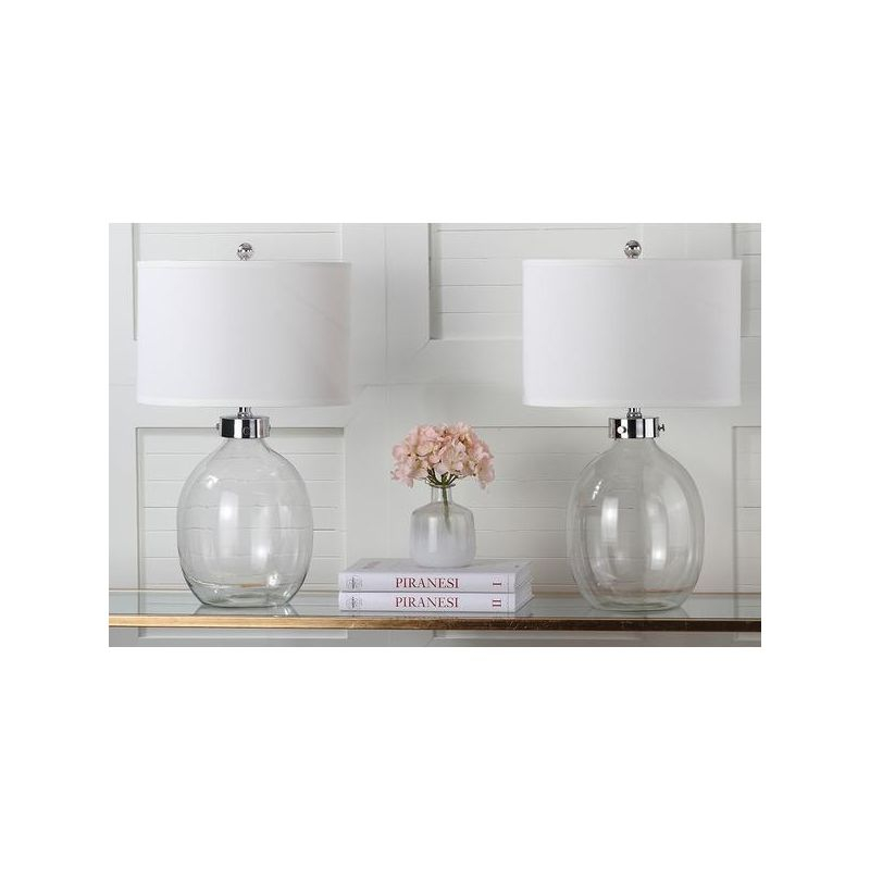 Neville Clear Glass Table Lamp (Set of 2) - LIT4067 - Glass - Safavieh