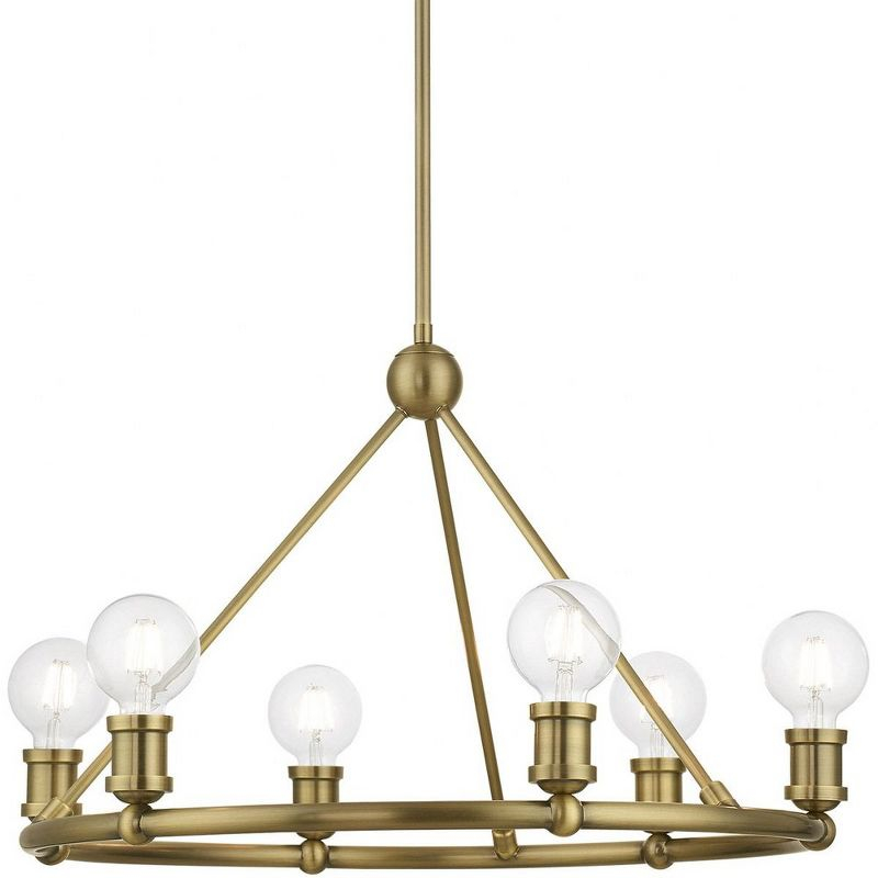 Livex Lighting Lansdale 6 - Light Chandelier in  Antique Brass
