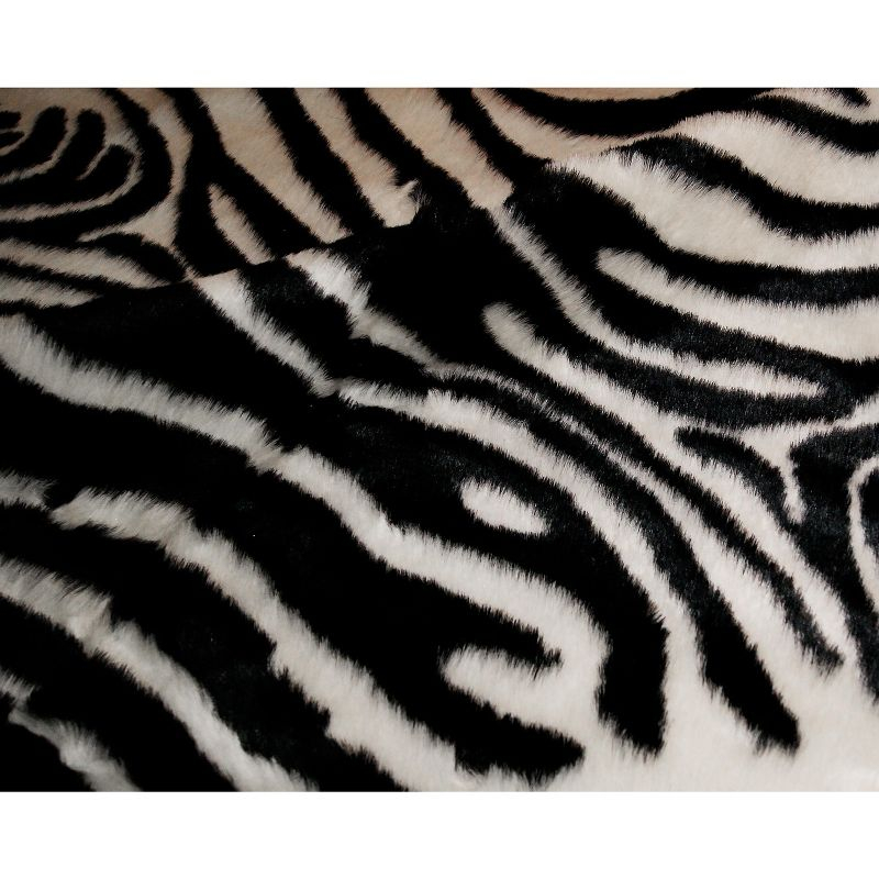 Luxe Classic Faux Hide Rug | Denton zebra black on white | 5.25'x7.5'