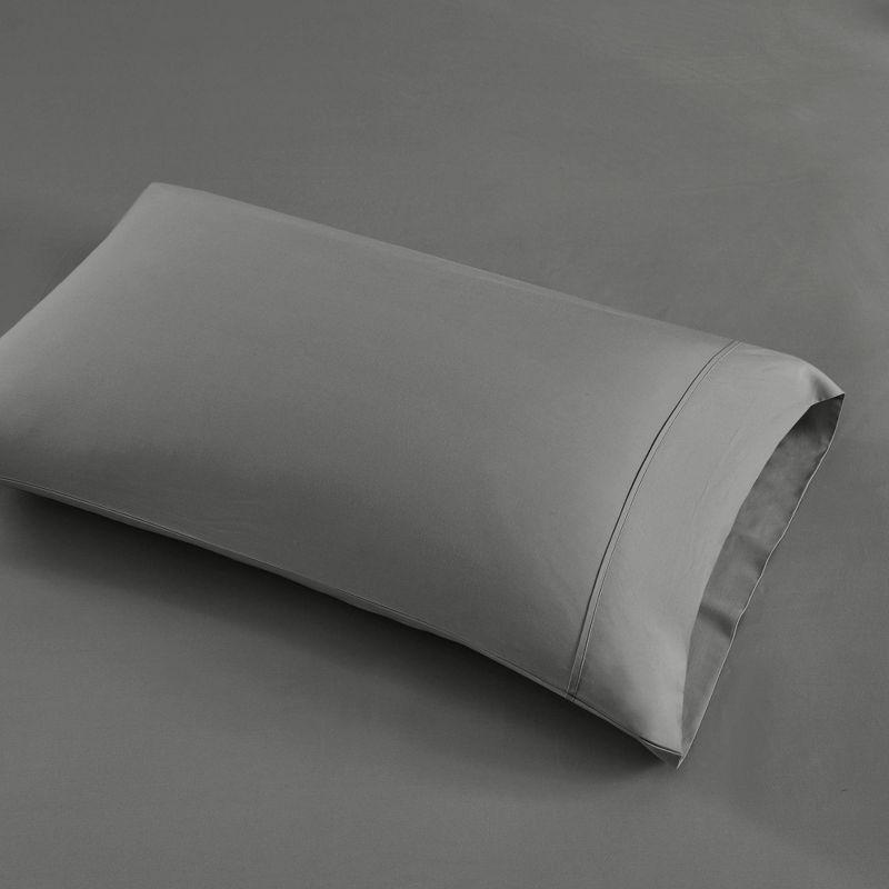 Queen 1000 Thread Count Cotton Blend Cooling 4pc Sheet Set Charcoal