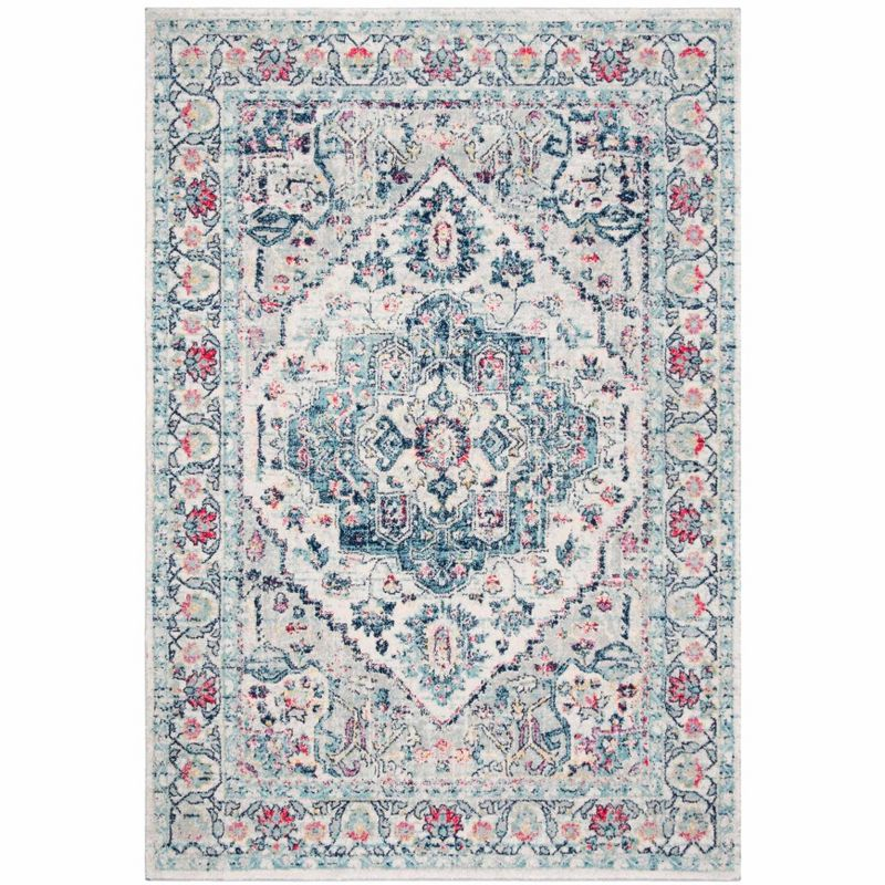 Madison 900 MAD930 Power Loomed Indoor Area Rug - Navy/Fuchsia - 5'3"x7'6" - Safavieh