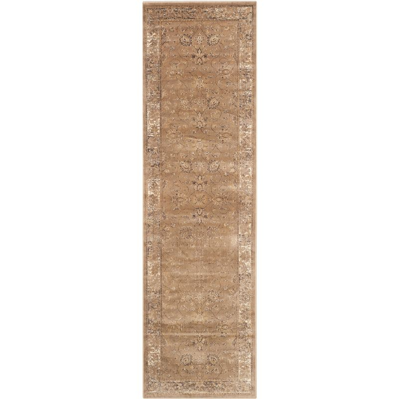 Vintage VTG117 Power Loomed Indoor Skid-Resistant Runner Rug - Taupe - 2'2"x8' - Safavieh