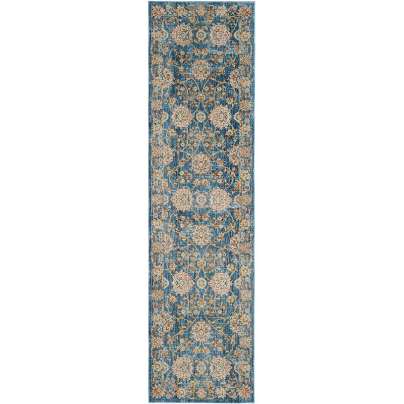 Vintage Persian VTP469 Power Loomed Indoor Runner Rug - Turquoise/Multi - 2'2"x12' - Safavieh