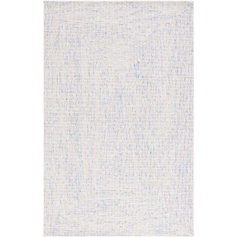 Abstract ABT480 Handmade Indoor Area Rug - Blue/Ivory - 4'x6' - Safavieh
