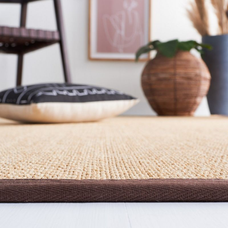 Natural Fiber NF141 Power Loomed Indoor Area Rug - Maize/Brown - 6'x9' - Safavieh.