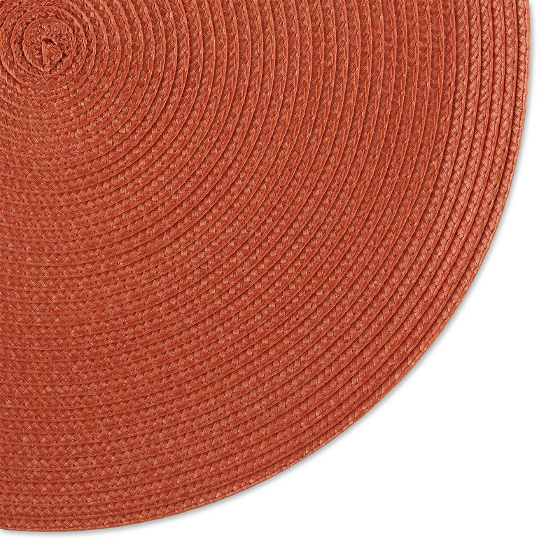 DII Solid Woven Placemat Set 6 Piece, Spice, 15" Dia