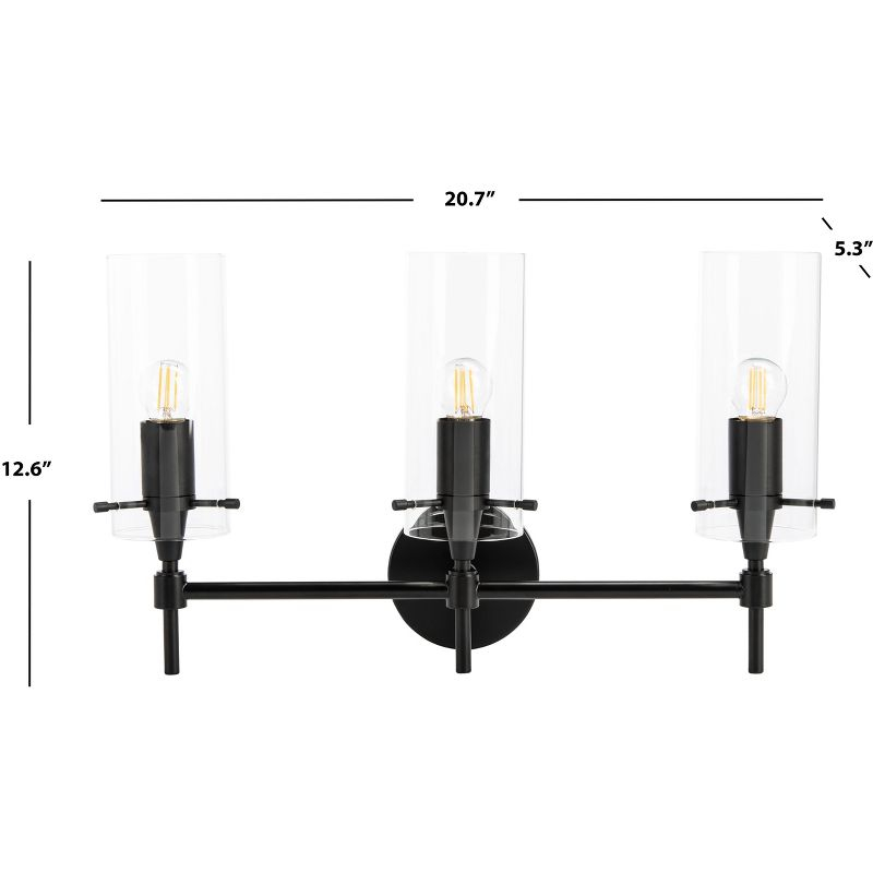 Norala Vanity Sconce - SCN5001 - Black - Safavieh