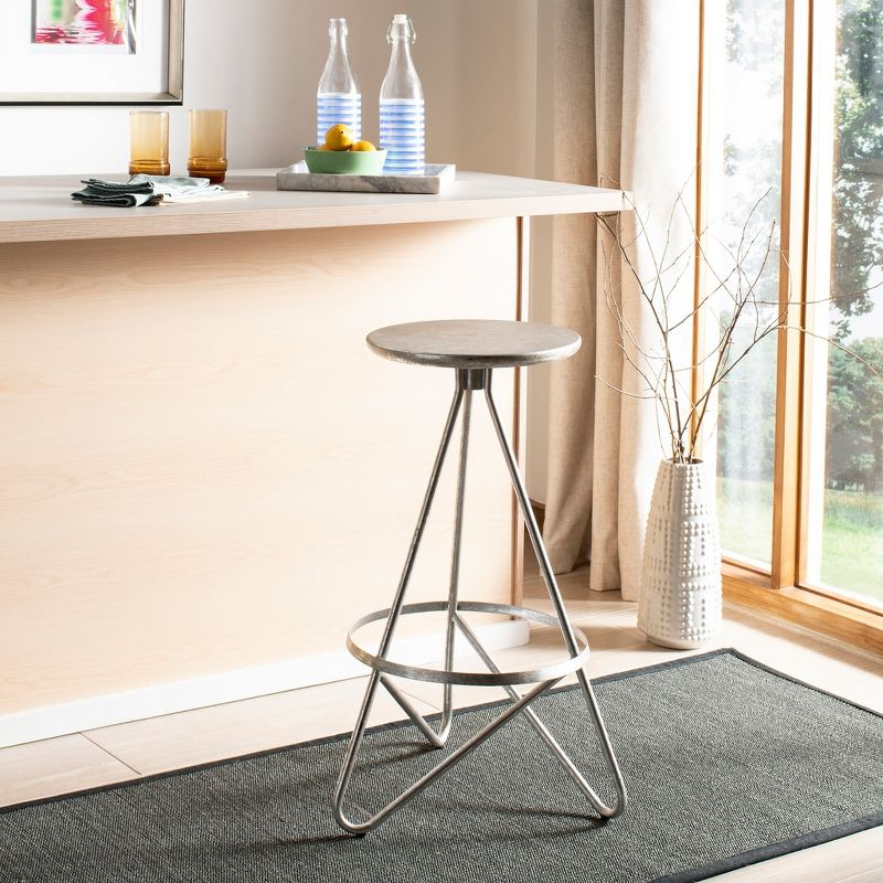 Galexia Bar Stool - BST3200 - Silver/Leaf - Safavieh