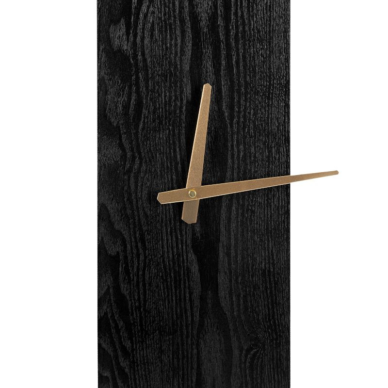 Kate & Laurel All Things Decor 24" Ladd Round Numberless Wall Clock Black