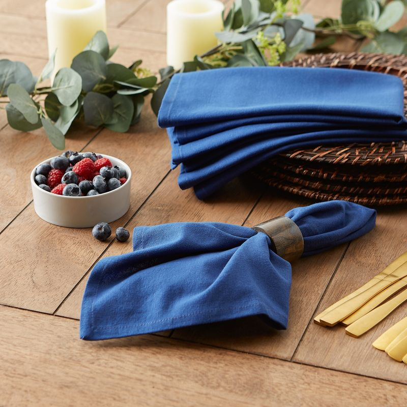 Design Imports Navy Solid Napkin Set/6