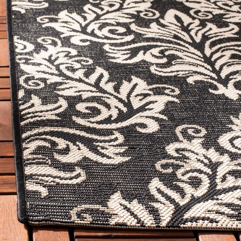 Courtyard CY6930 Power Loomed Indoor/Outdoor Accent Rug - Black/Creme - 2'x3'7" - Safavieh.