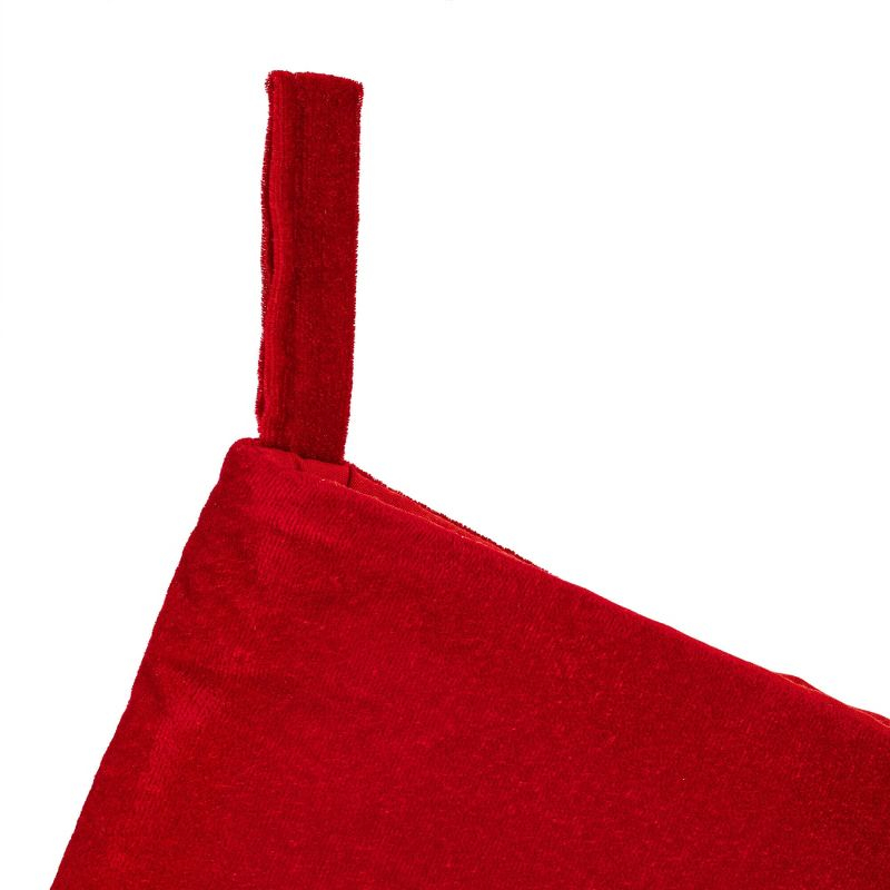 Vickerman 21" Red Quilt Stitch Jewel Christmas Stocking