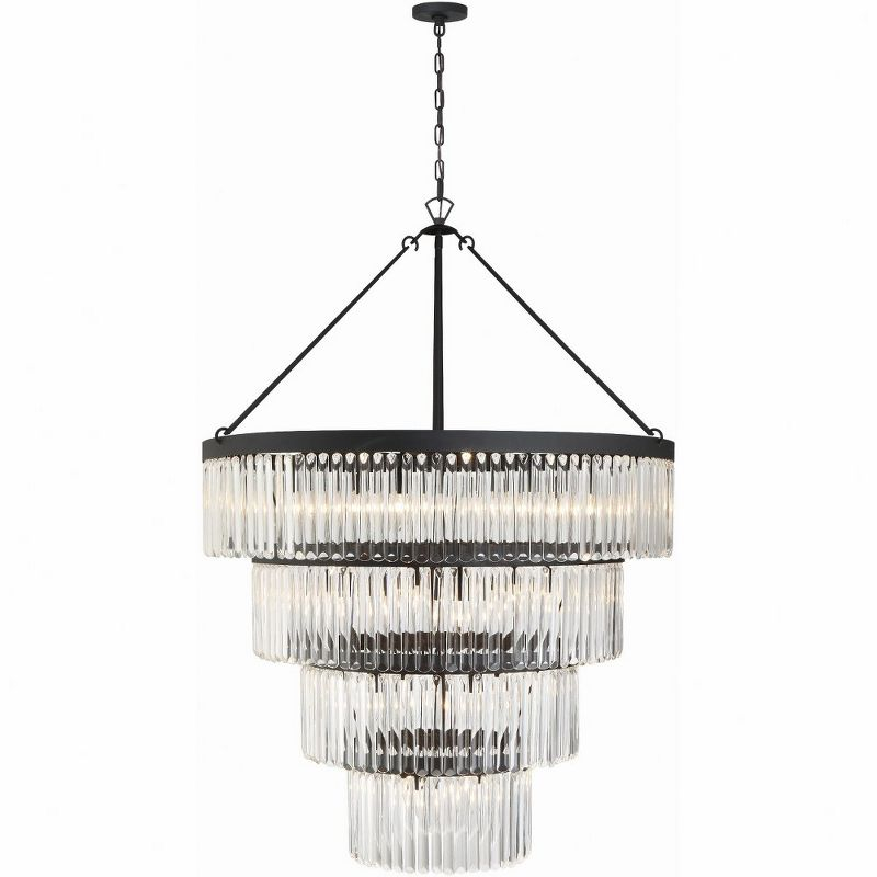 Crystorama Lighting Emory 22 - Light Chandelier in  Black Forged