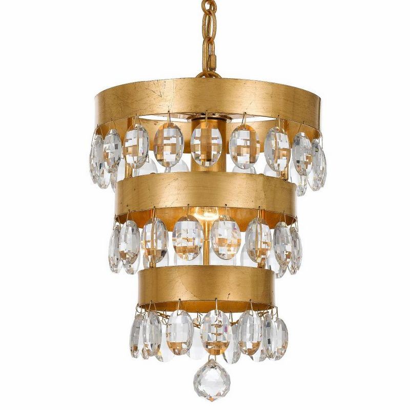 Crystorama Lighting Perla 1 - Light Chandelier in  Antique Gold