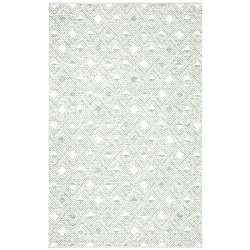 Montauk MTK614 Hand Woven Indoor Area Rug - Light Green/Ivory - 5'x8' - Safavieh.